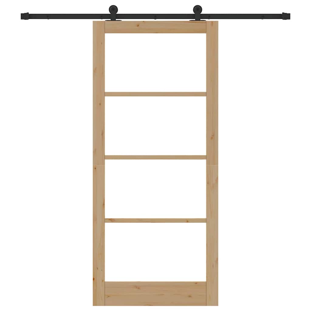 Sliding Door ORKDAL Natural and Black 93 x 211 cm