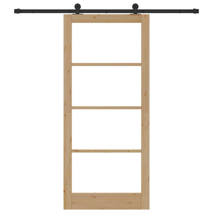 Sliding Door ORKDAL Natural and Black 93 x 211 cm