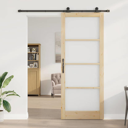 Sliding Door ORKDAL Natural and Black 93 x 232 cm