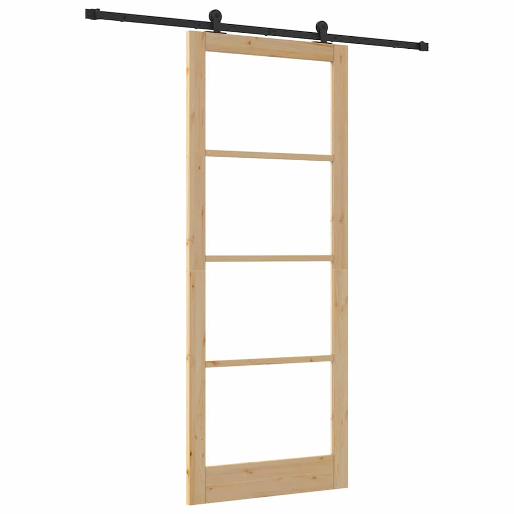 Sliding Door ORKDAL Natural and Black 93 x 232 cm