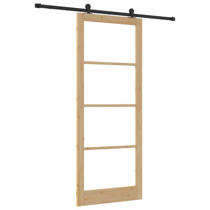 Sliding Door ORKDAL Natural and Black 93 x 232 cm