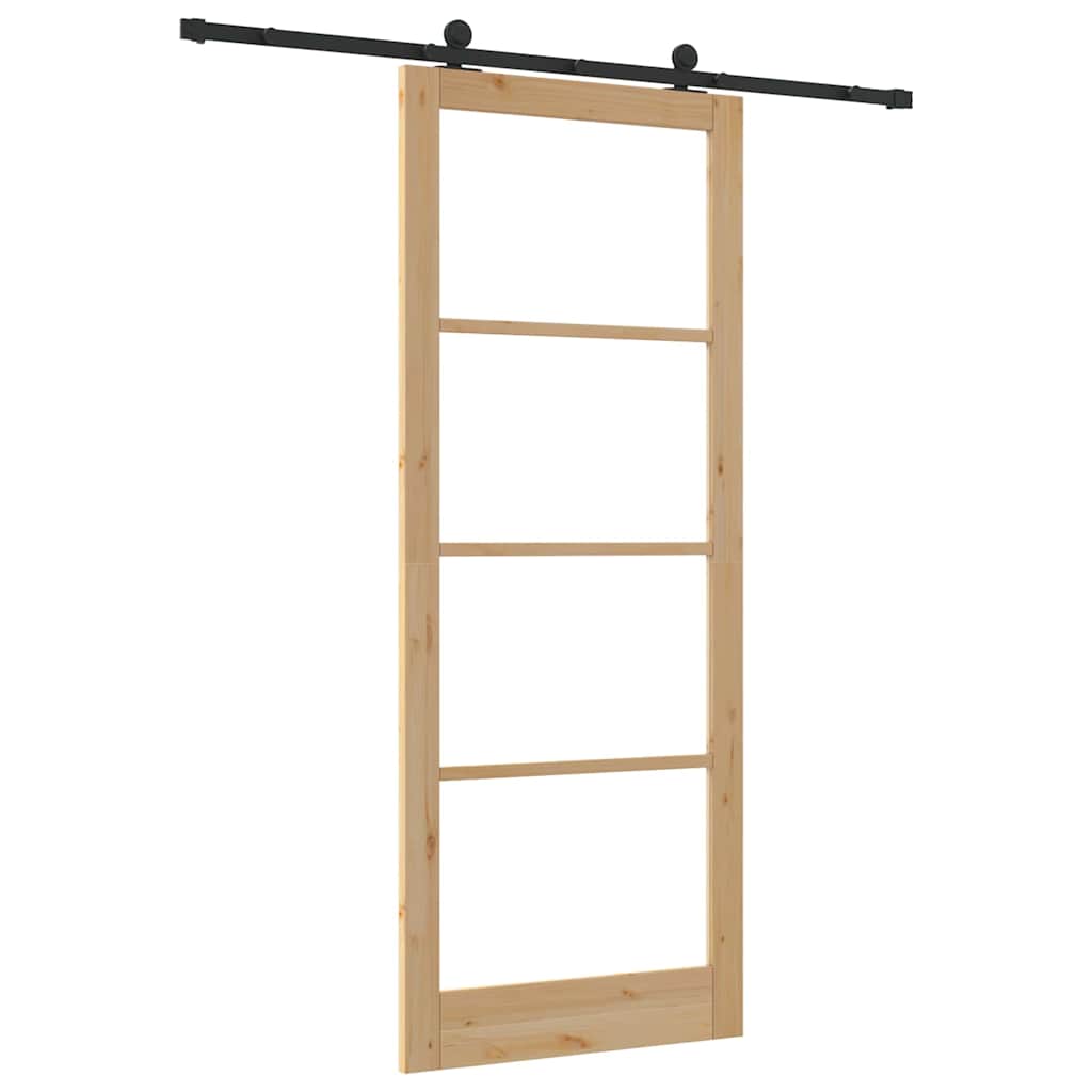 Sliding Door ORKDAL Natural and Black 93 x 232 cm