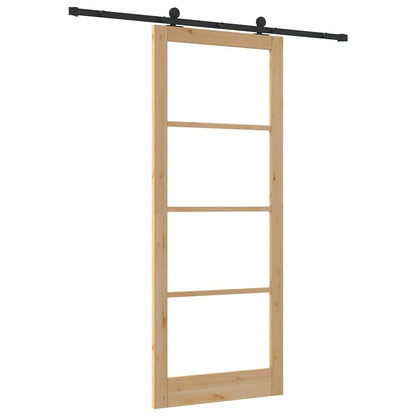 Sliding Door ORKDAL Natural and Black 93 x 232 cm