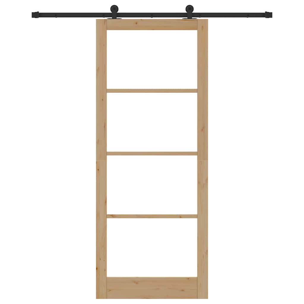 Sliding Door ORKDAL Natural and Black 93 x 232 cm