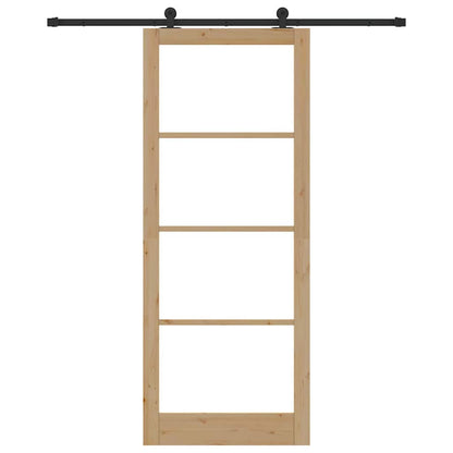 Sliding Door ORKDAL Natural and Black 93 x 232 cm