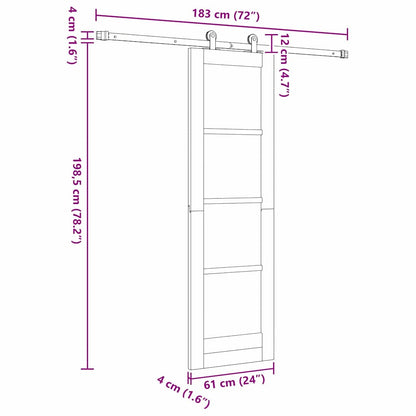 Sliding Door ORKDAL White 61 x 198.5 cm