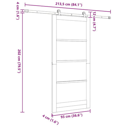 Sliding Door ORKDAL Natural 93 x 202 cm