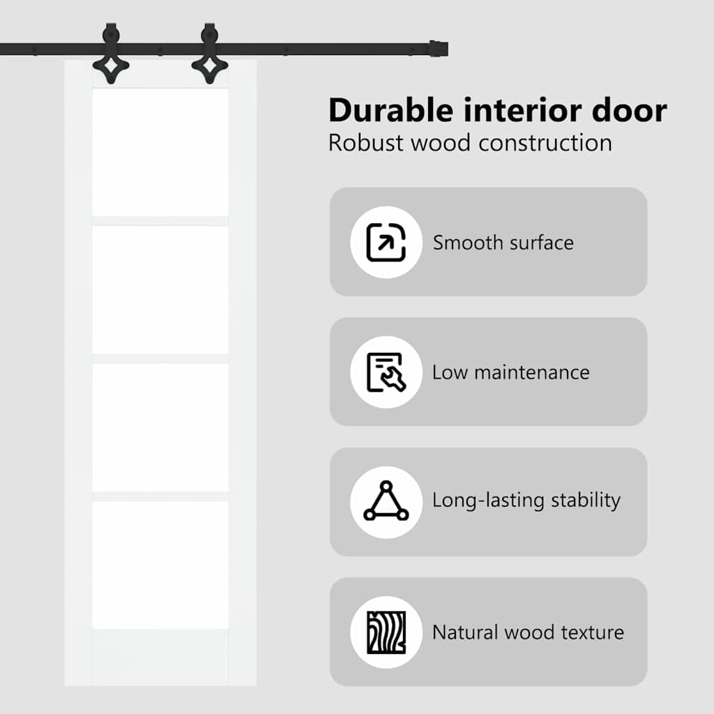 Sliding Door ORKDAL White and Black 61 x 198.5 cm