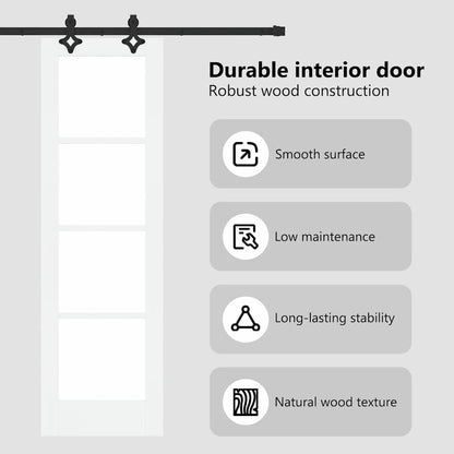 Sliding Door ORKDAL White and Black 61 x 198.5 cm
