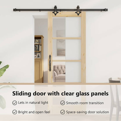 Sliding Door ORKDAL Natural and Black 73.5 x 198.5 cm