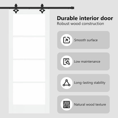 Sliding Door ORKDAL White and Black 83 x 211 cm