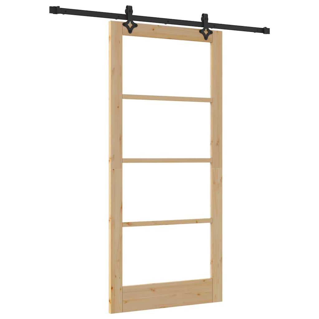 Sliding Door ORKDAL Natural and Black 93 x 202 cm
