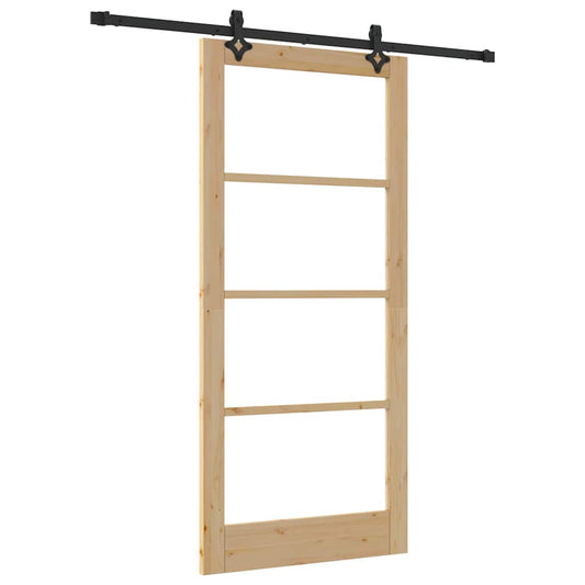 Sliding Door ORKDAL Natural and Black 93 x 202 cm