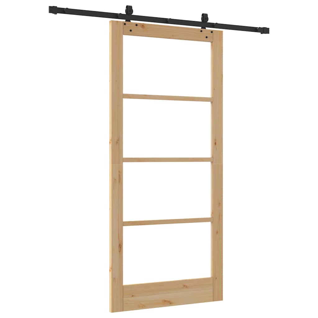 Sliding Door ORKDAL Natural and Black 93 x 202 cm