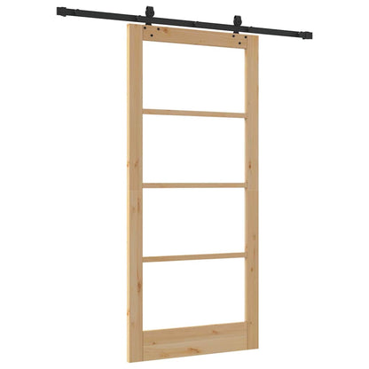 Sliding Door ORKDAL Natural and Black 93 x 202 cm