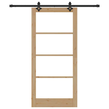 Sliding Door ORKDAL Natural and Black 93 x 202 cm