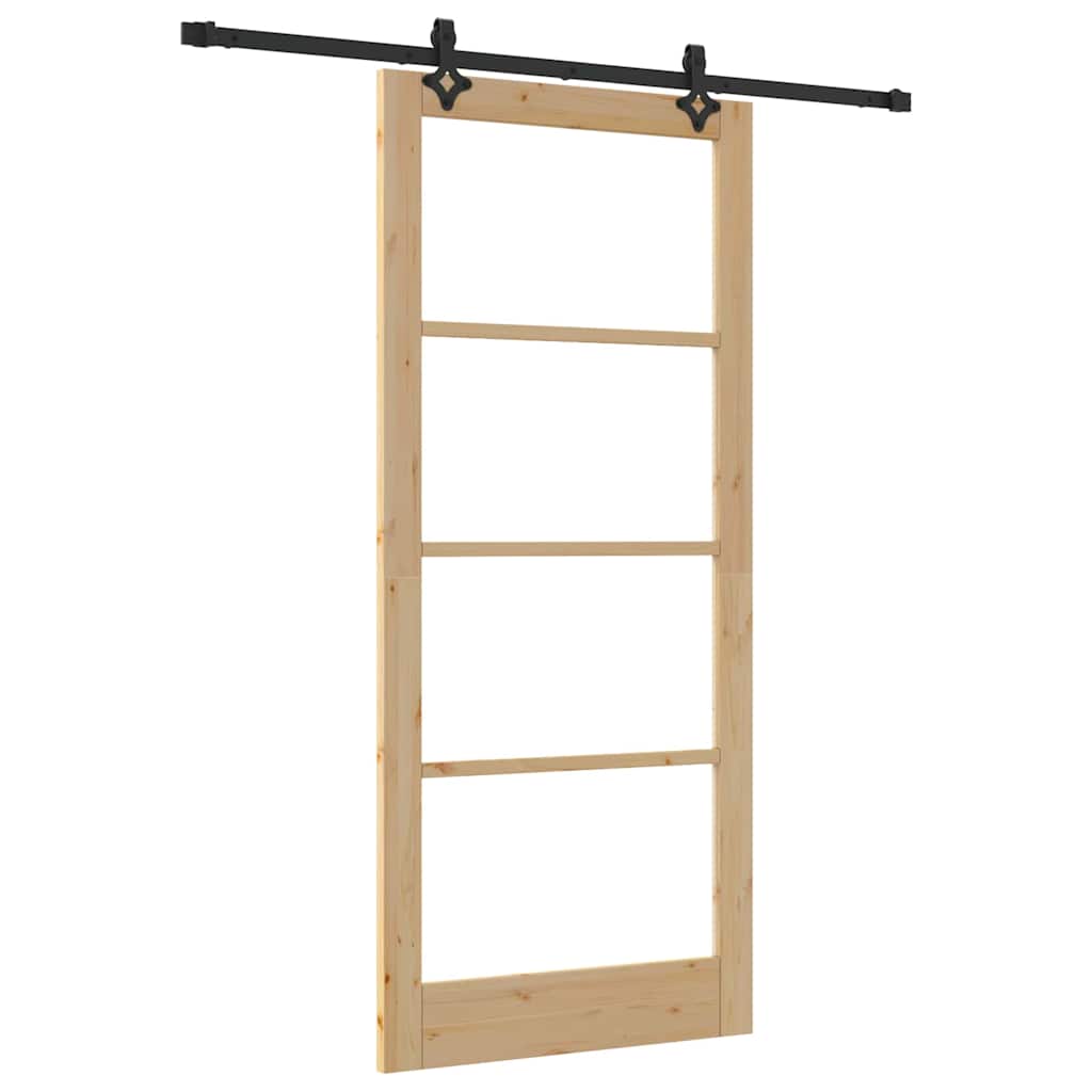 Sliding Door ORKDAL Natural and Black 93 x 211 cm
