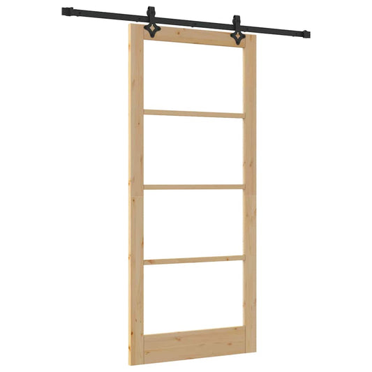 Sliding Door ORKDAL Natural and Black 93 x 211 cm