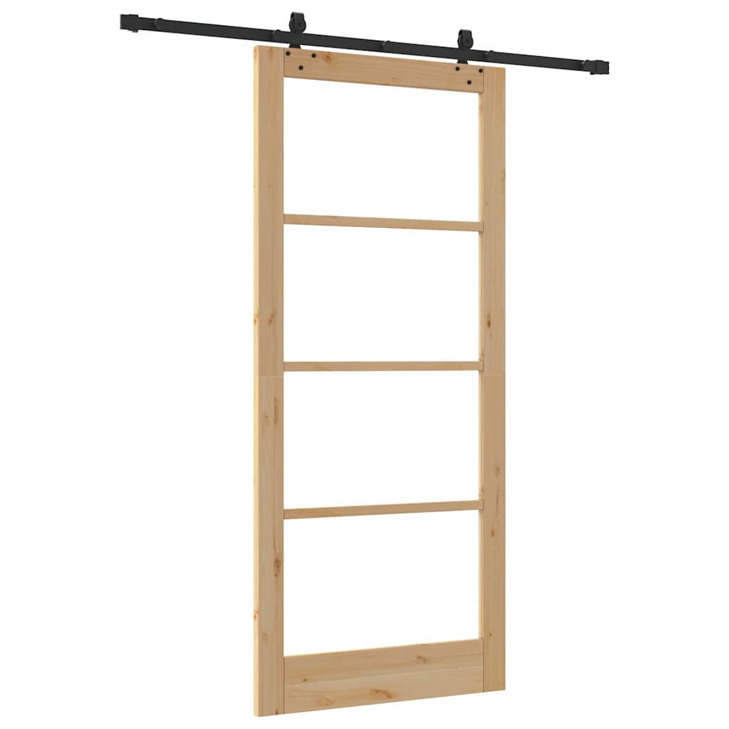 Sliding Door ORKDAL Natural and Black 93 x 211 cm
