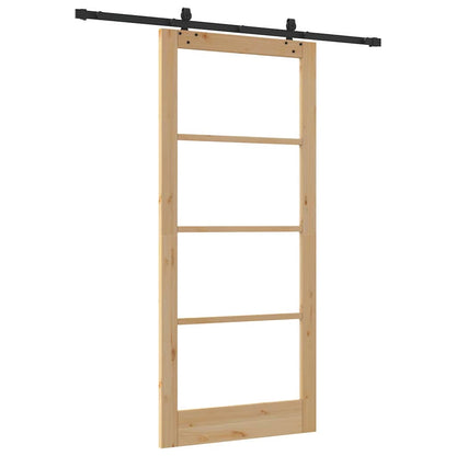 Sliding Door ORKDAL Natural and Black 93 x 211 cm