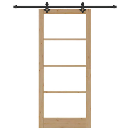 Sliding Door ORKDAL Natural and Black 93 x 211 cm