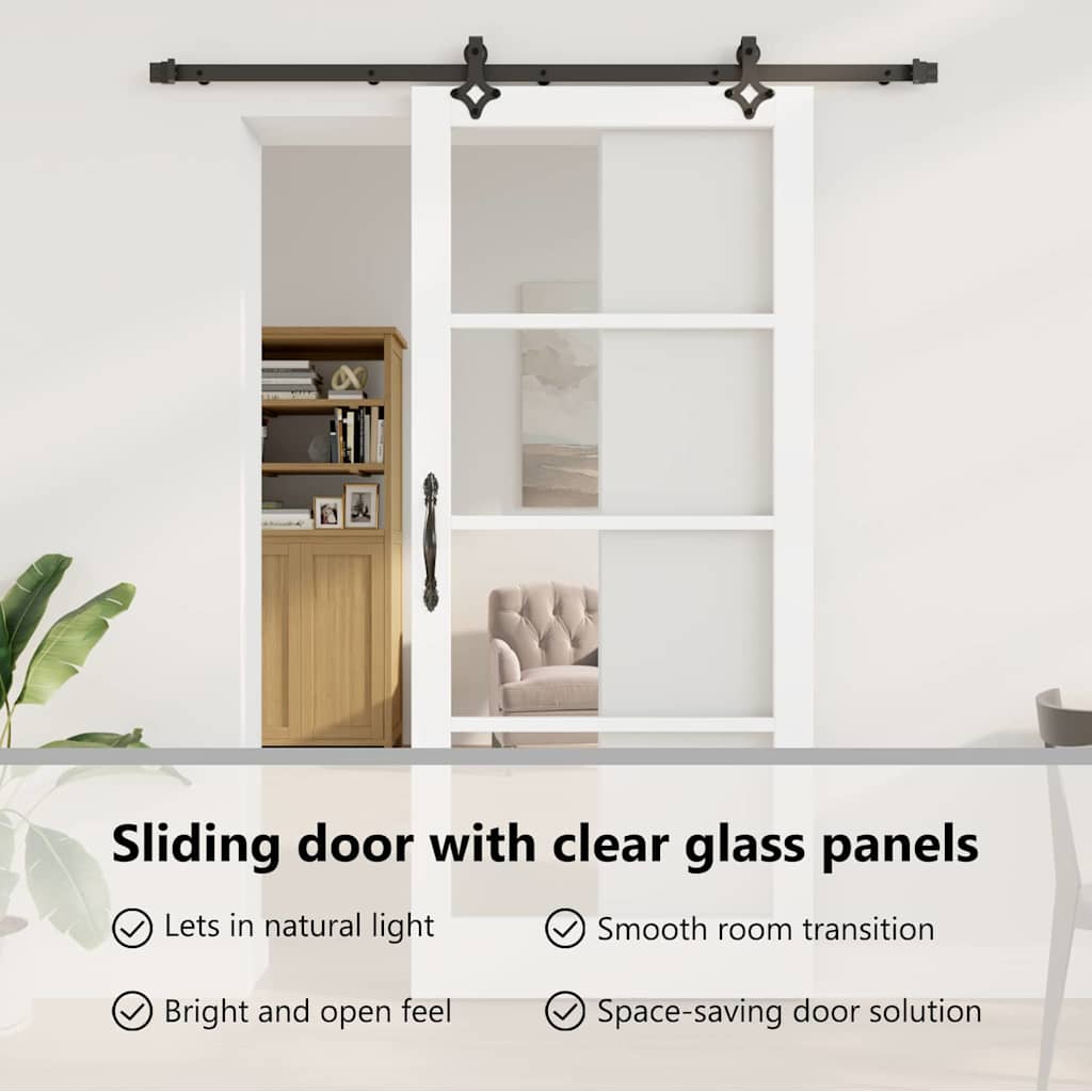 Sliding Door ORKDAL White and Black 93 x 211 cm