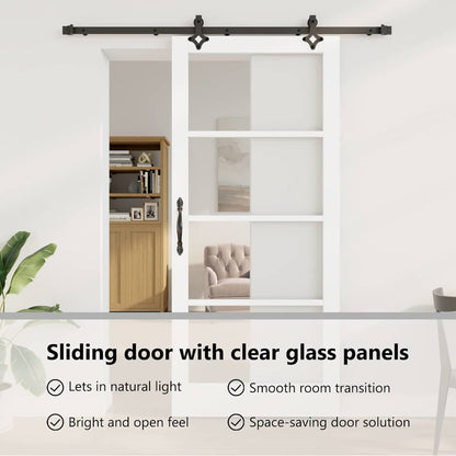Sliding Door ORKDAL White and Black 93 x 211 cm