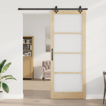 Sliding Door ORKDAL Natural and Black 93 x 232 cm