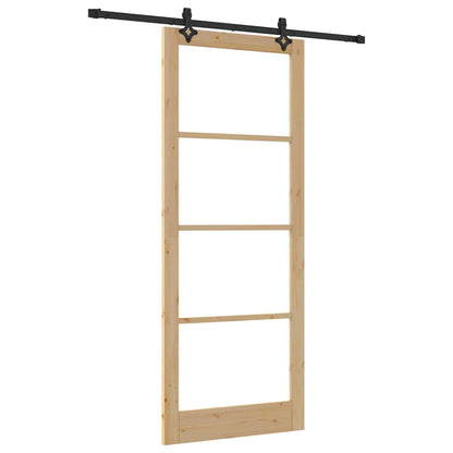 Sliding Door ORKDAL Natural and Black 93 x 232 cm