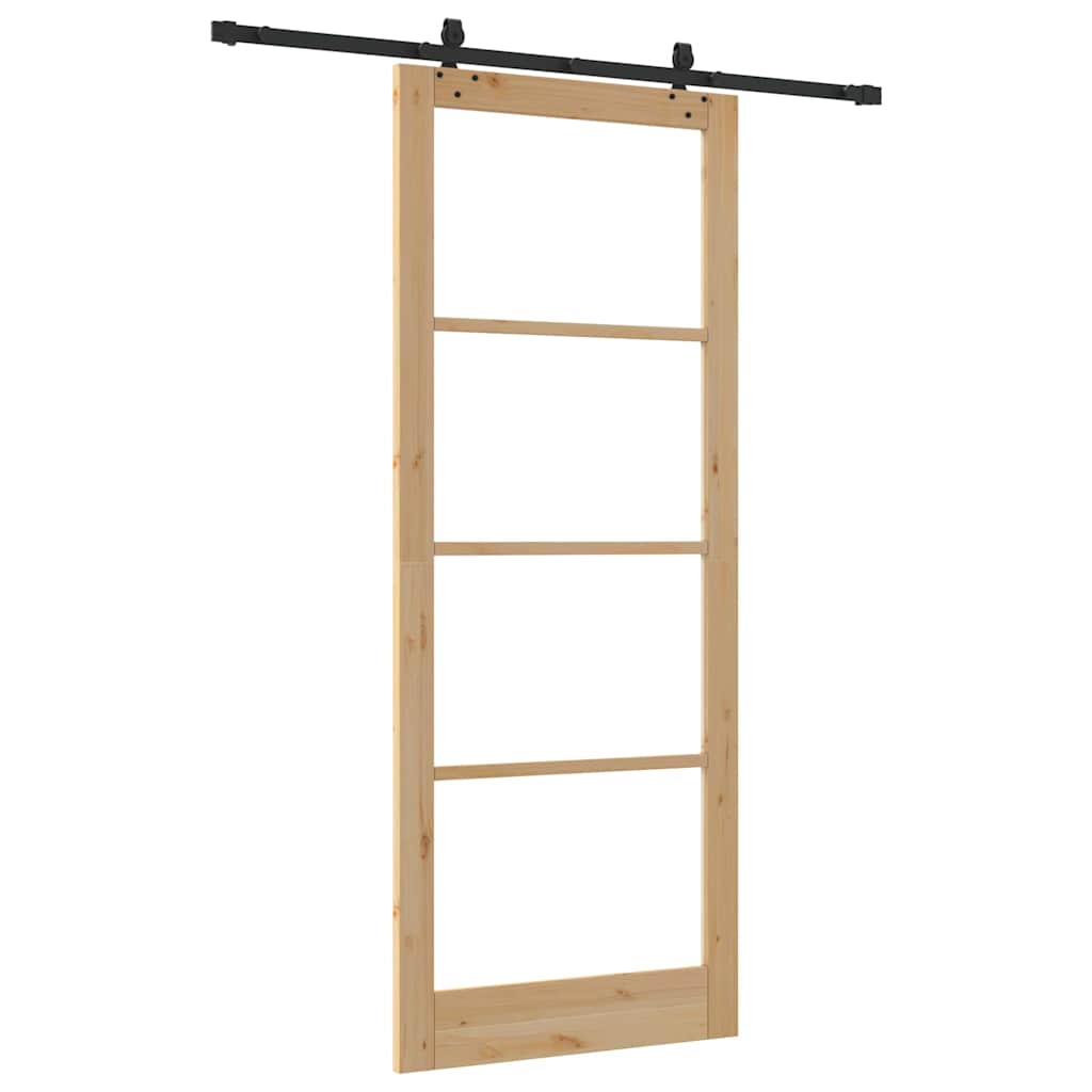 Sliding Door ORKDAL Natural and Black 93 x 232 cm