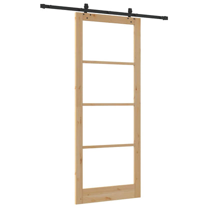 Sliding Door ORKDAL Natural and Black 93 x 232 cm