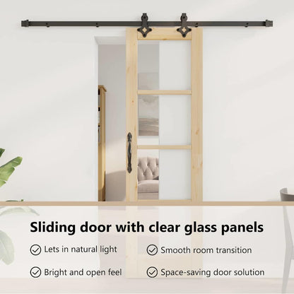 Sliding Door ORKDAL Natural and Black 61 x 198.5 cm