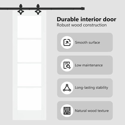 Sliding Door ORKDAL White and Black 61 x 198.5 cm