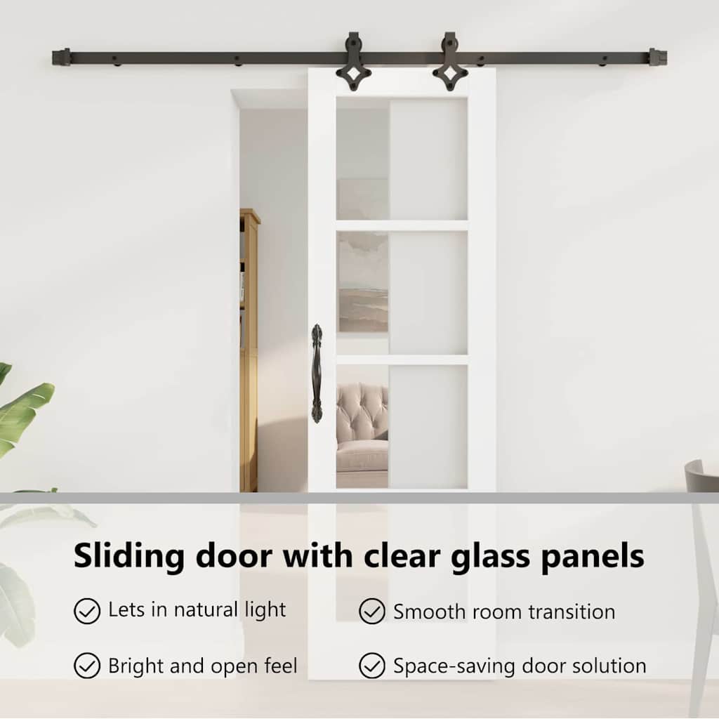 Sliding Door ORKDAL White and Black 61 x 198.5 cm