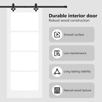 Sliding Door ORKDAL White and Black 83 x 211 cm