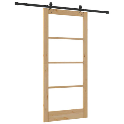 Sliding Door ORKDAL Natural and Black 93 x 202 cm