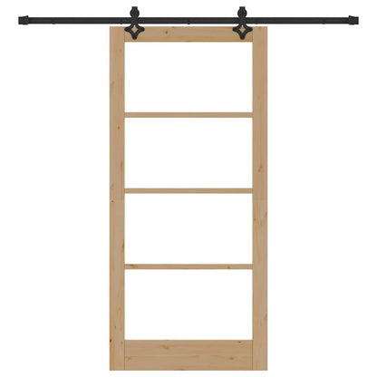 Sliding Door ORKDAL Natural and Black 93 x 202 cm