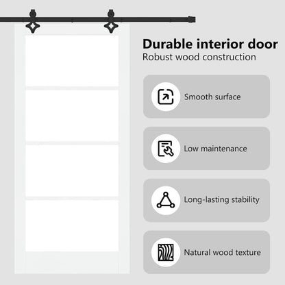 Sliding Door ORKDAL White and Black 93 x 202 cm