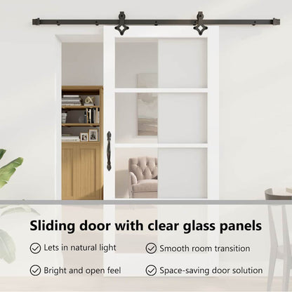 Sliding Door ORKDAL White and Black 93 x 202 cm