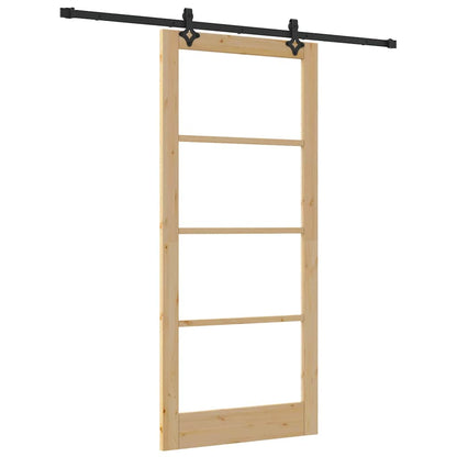 Sliding Door ORKDAL Natural and Black 93 x 211 cm
