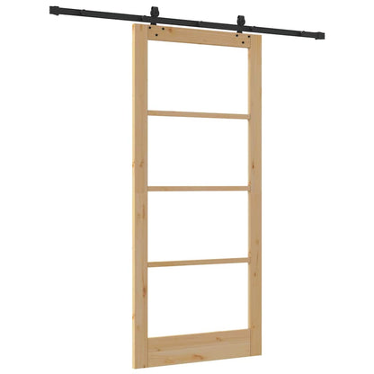 Sliding Door ORKDAL Natural and Black 93 x 211 cm