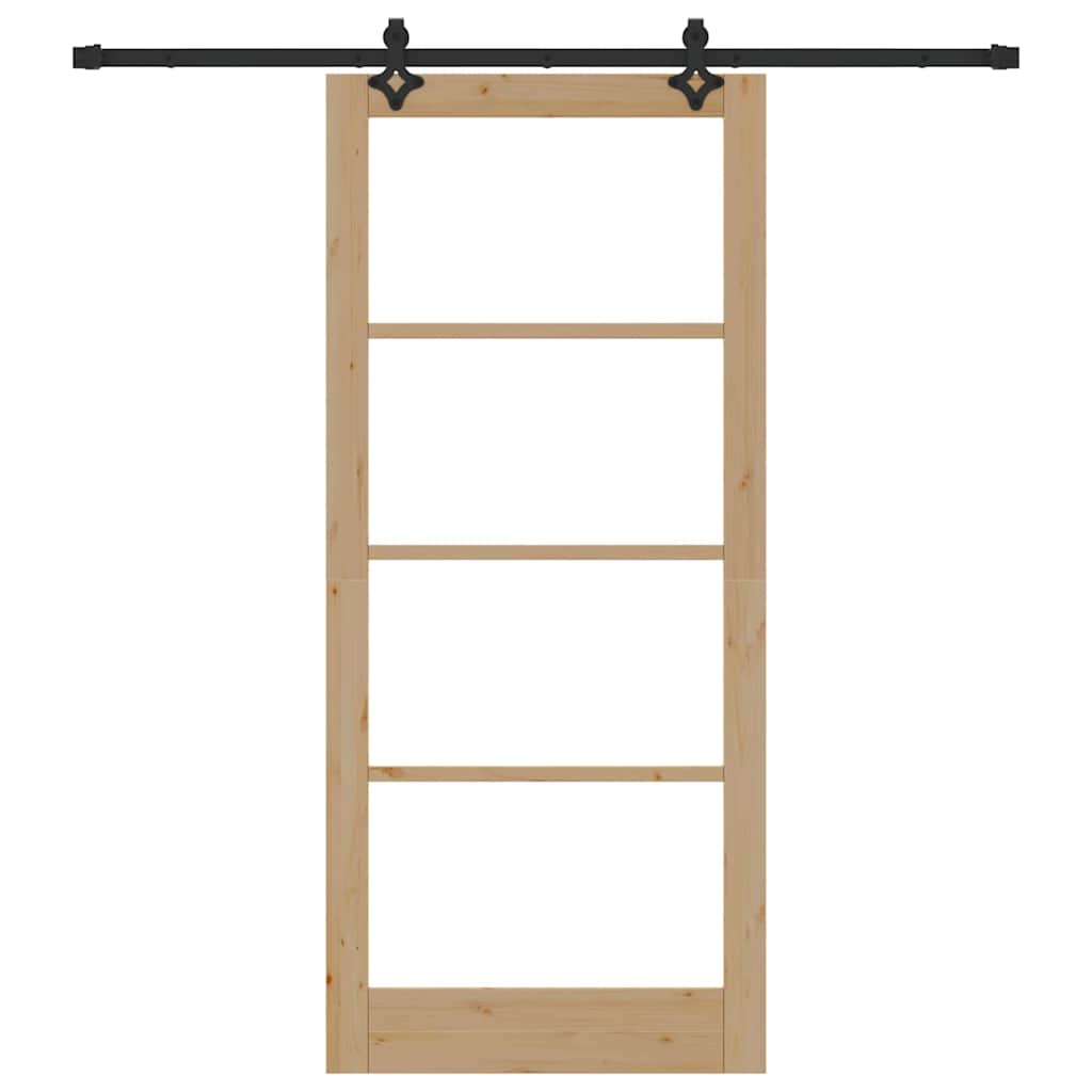 Sliding Door ORKDAL Natural and Black 93 x 211 cm
