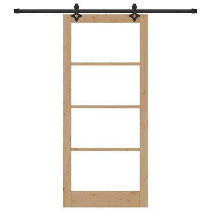 Sliding Door ORKDAL Natural and Black 93 x 211 cm