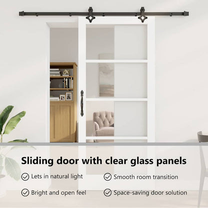 Sliding Door ORKDAL White and Black 93 x 211 cm