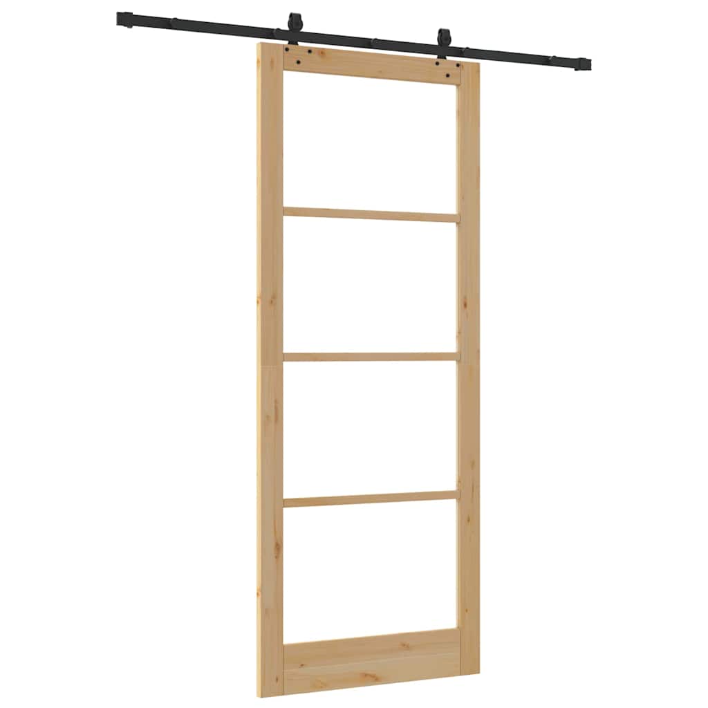 Sliding Door ORKDAL Natural and Black 93 x 232 cm