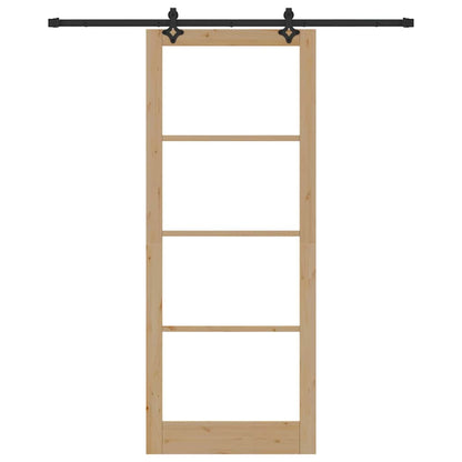 Sliding Door ORKDAL Natural and Black 93 x 232 cm