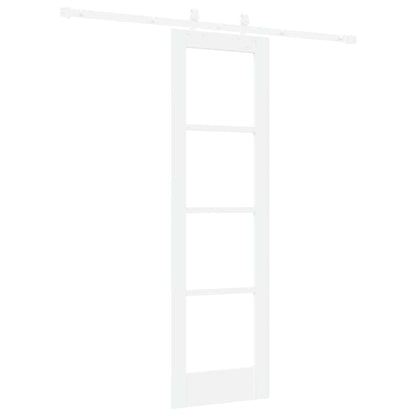 Sliding Door White 61 x 198.5 cm Solid Pine Wood and Glass