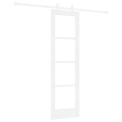 Sliding Door White 61 x 198.5 cm Solid Pine Wood and Glass