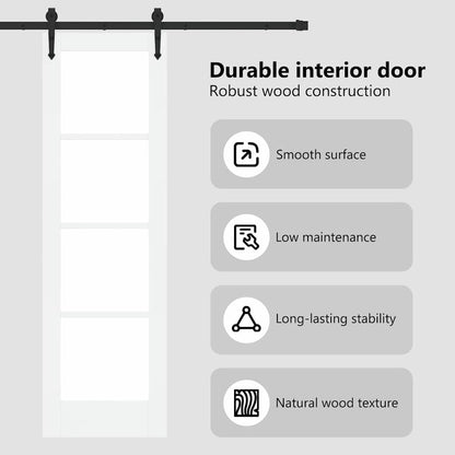 Sliding Door White and Black 61 x 198.5 cm