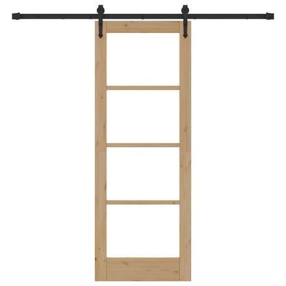 Sliding Door Natural and Black 73.5 x 198.5 cm